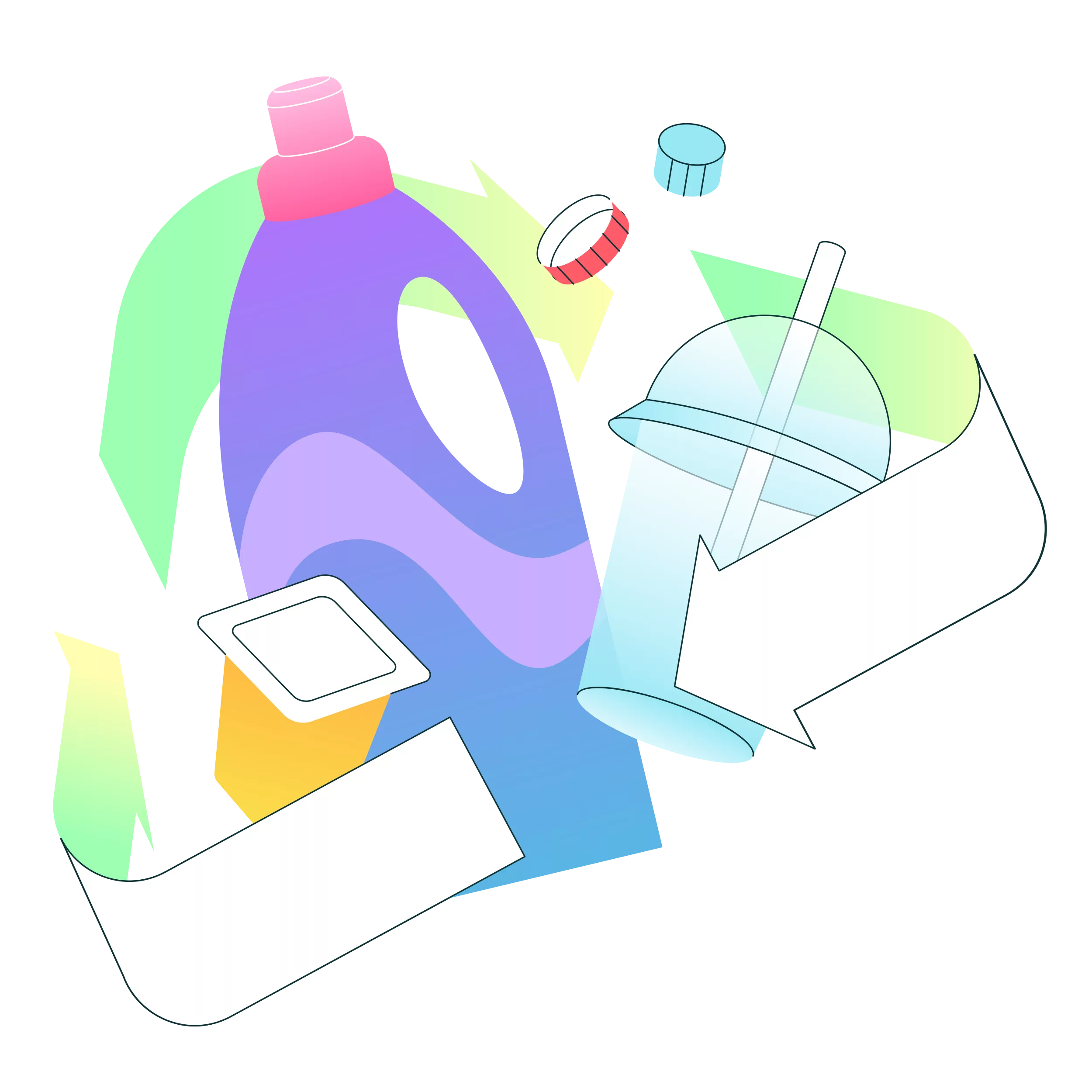 Illustration du recyclage plastique dans l'industrie de plasturgie